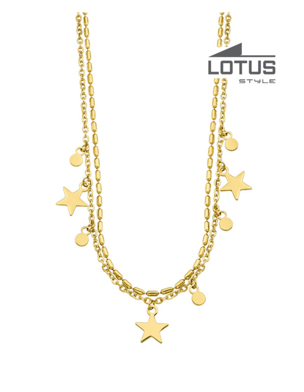 LOTUS STYLE STAINLESS STEEL NECKLACE 
